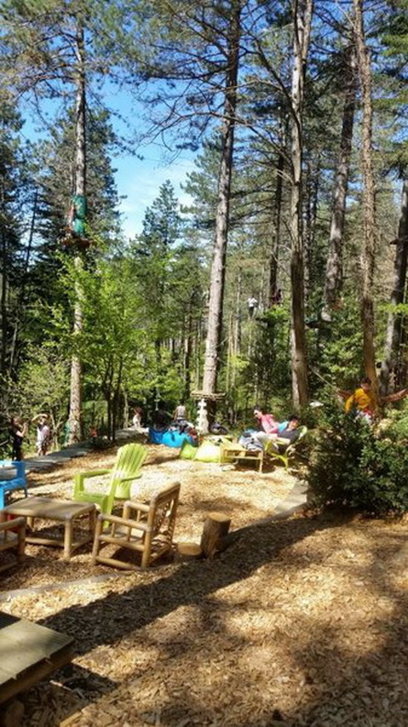 Notre zone d'activité pour ce service Parc d'attraction avec jeux dans les arbres pour colonie de vacances et centre aéré
