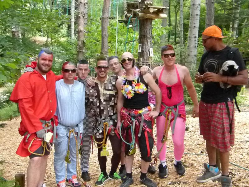 Enterrement de vie de célibataire, parc aventures Le Vigan entre Gard et Hérault