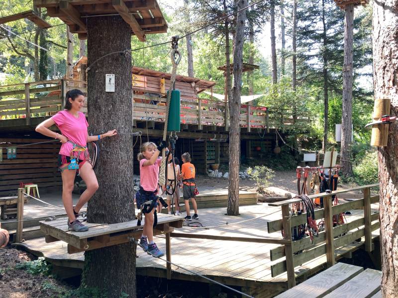 Parcours accrobranche d'initiation